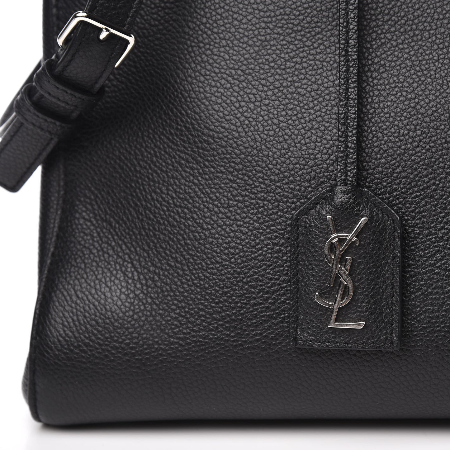 Grained Calfskin Medium Rive Gauche Cabas Black