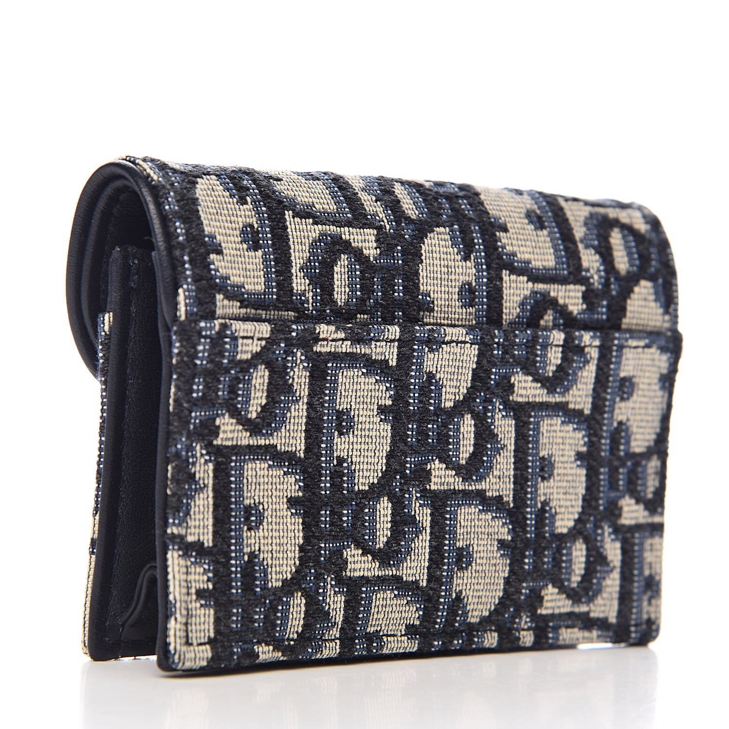 Christian Dior Oblique Saddle Card Holder Blue 3 of 7
