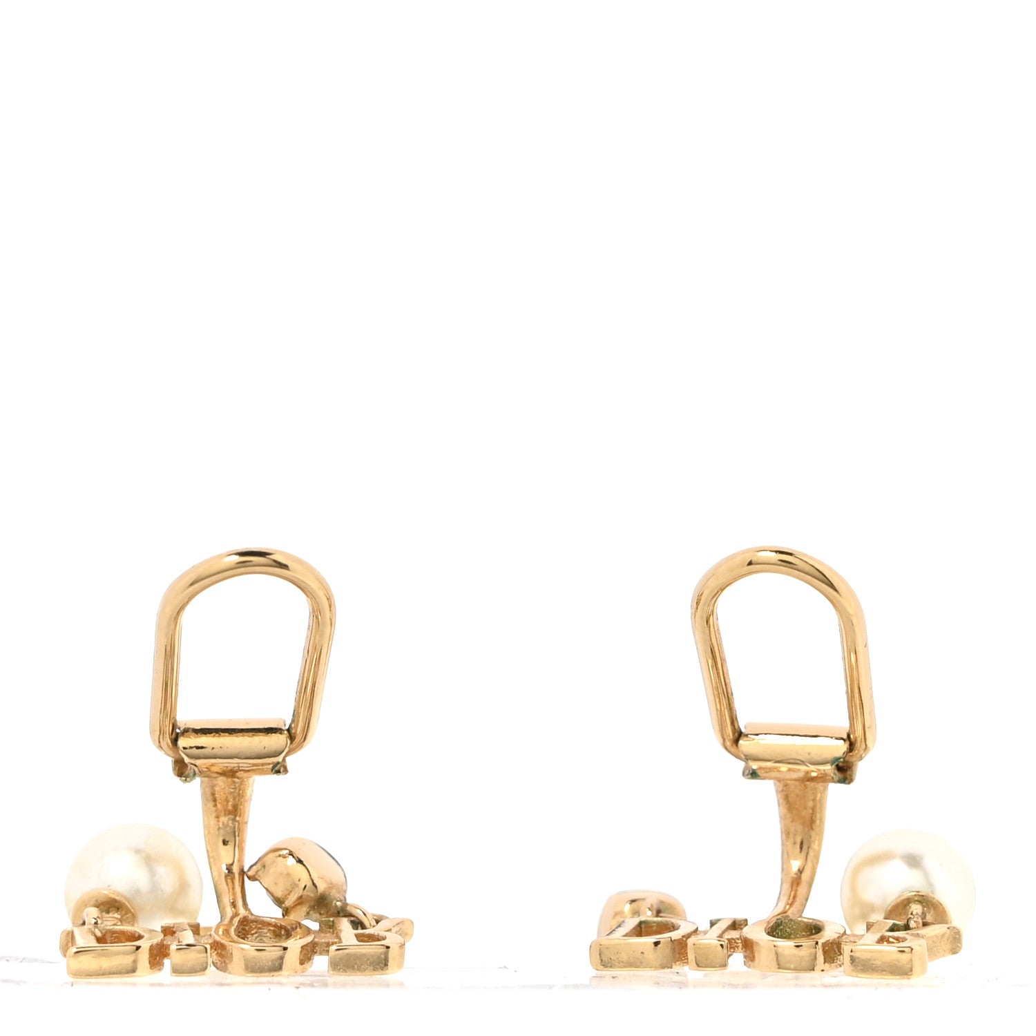 Christian Dior Pearl Crystal Dio(r)evolution Star Clip On Earrings Gold 3 of 4