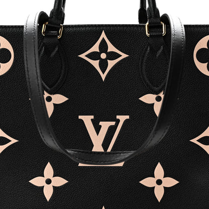 Louis Vuitton Empreinte Monogram Giant Onthego MM Black Beige 7 of 9