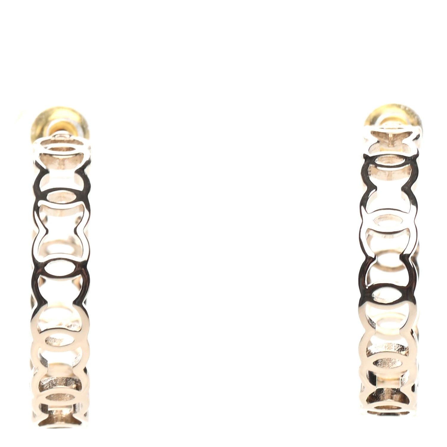 Chanel Metal CC Hoop Earrings Gold 1 of 4