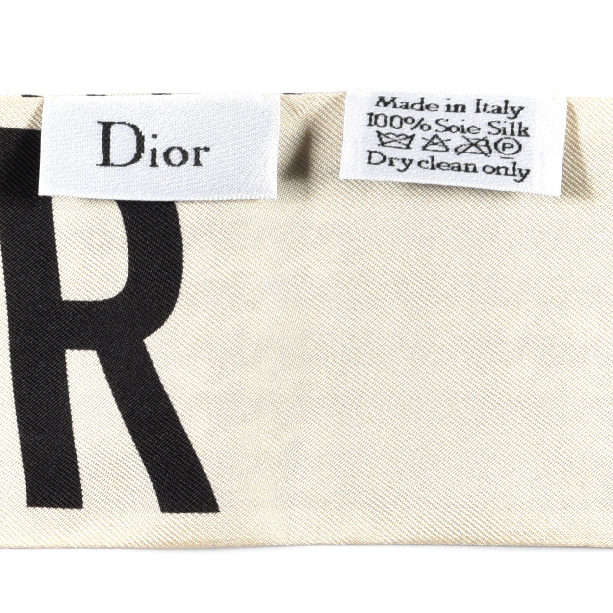 Christian Dior Silk 30 Montaigne Mitzah Scarf Black White 3 of 3