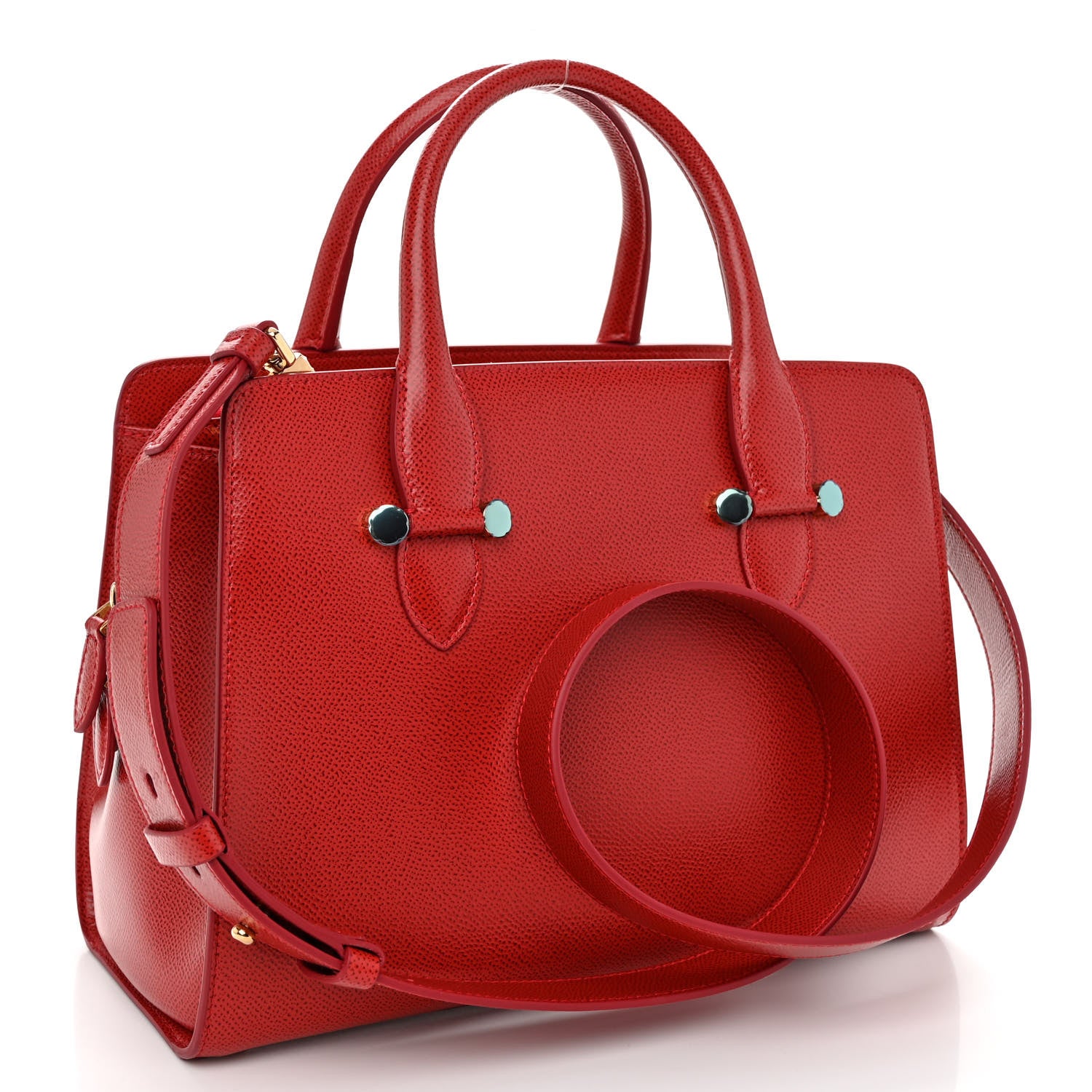 Salvatore Ferragamo Hammered Calfskin Today Satchel Lipstick 3 of 10