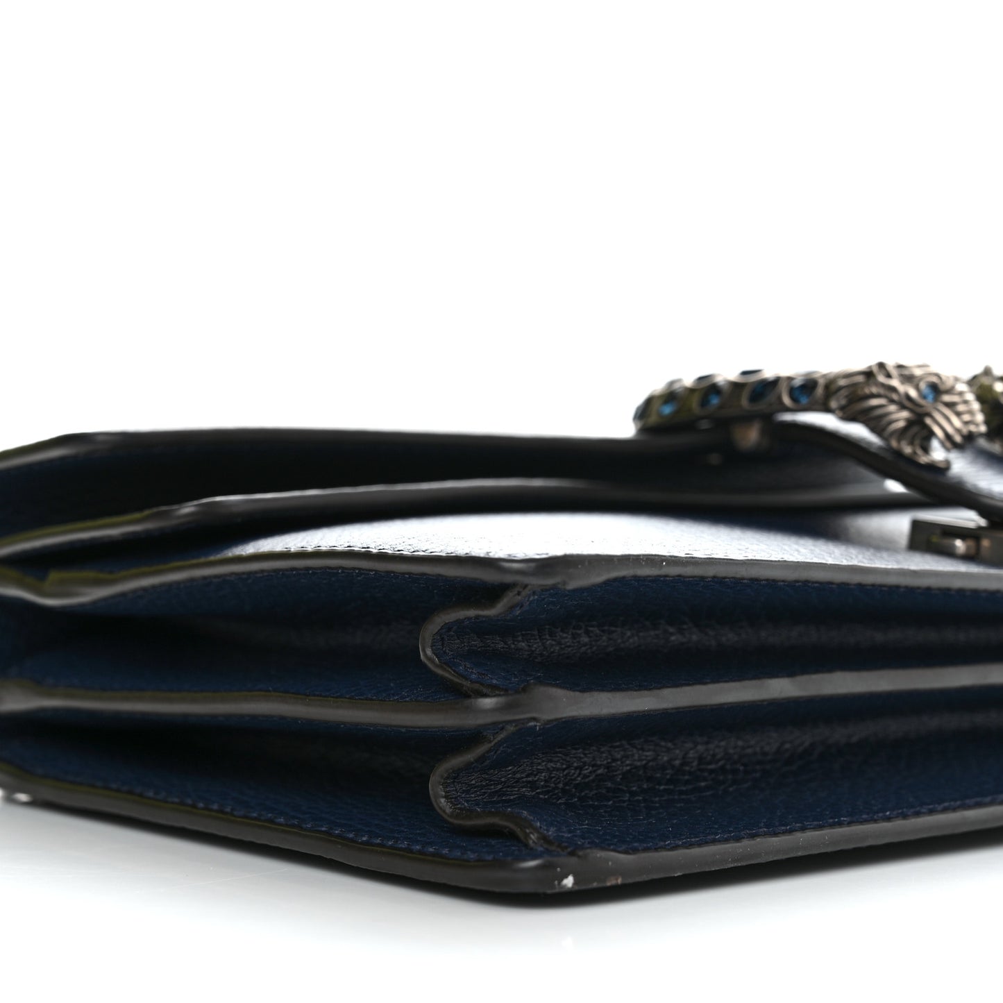 Dollar Calfskin Crystal Small Dionysus Shoulder Bag Blue Agata Montana Sapphire