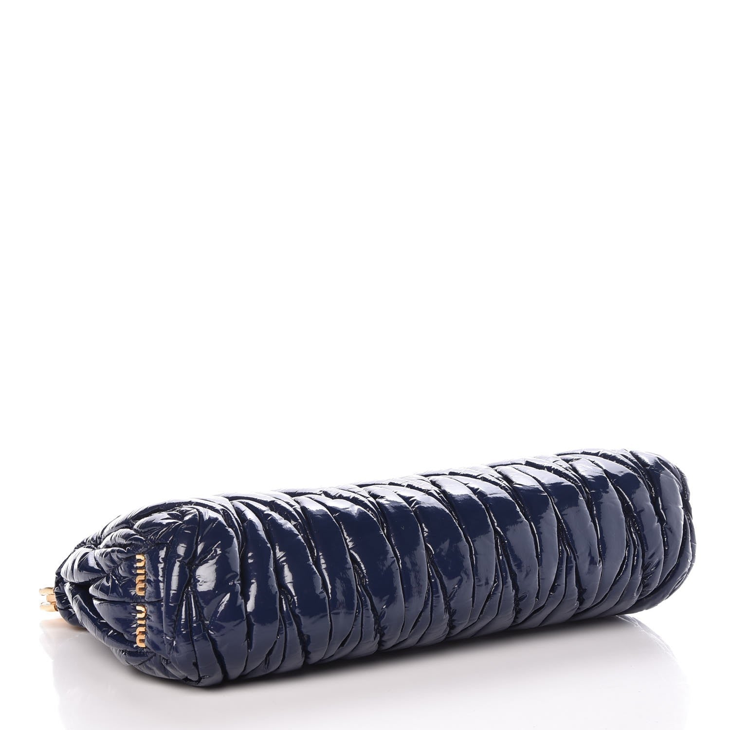 Miu Miu Patent Matelasse Clutch Bleuette 4 of 9