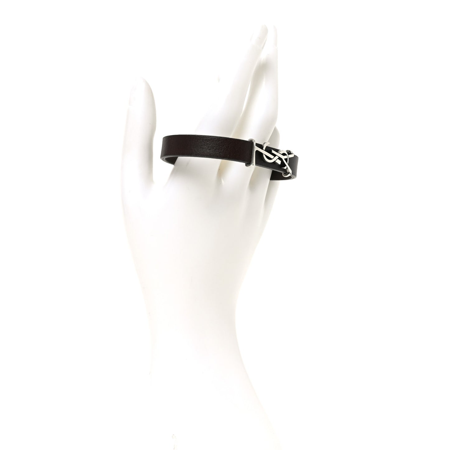 Calfskin Opyum Bracelet L Dark Brown