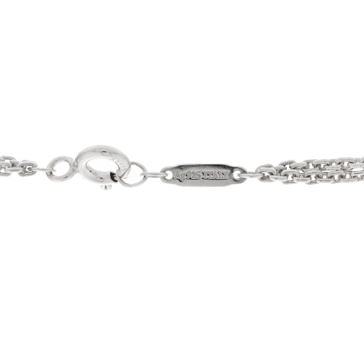 Sterling Silver Double HardWear Link Pendant Necklace