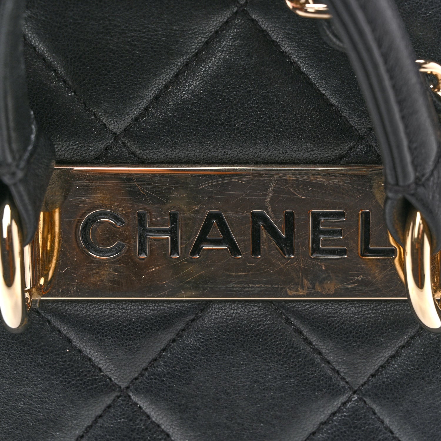 Chanel Lambskin Quilted Trendy Vanity Case Black 1880301