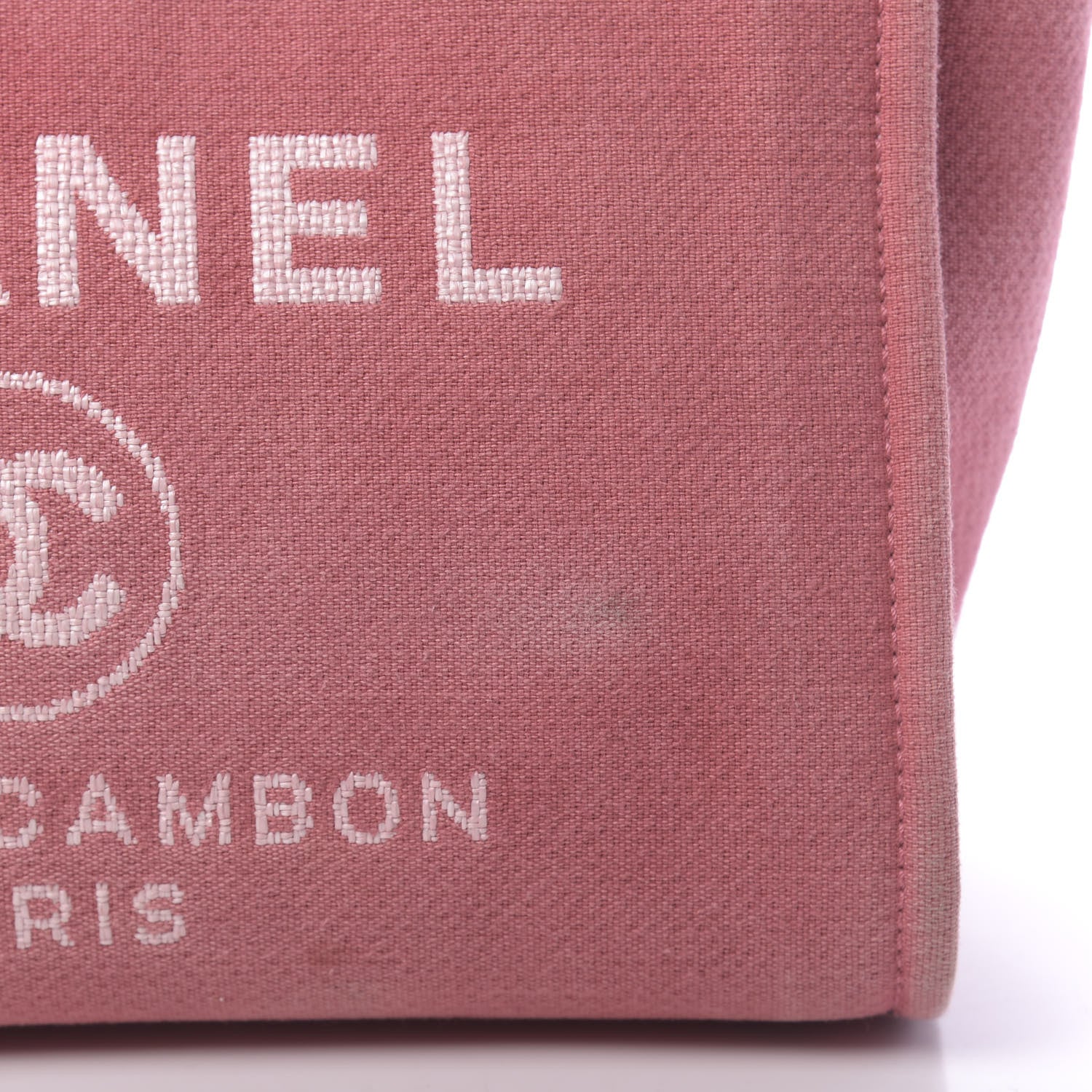 Chanel Canvas Small Deauville Tote Red 9 of 12