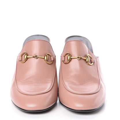 Gucci Malaga Kid Horsebit Princetown Mid Heel Mules 36 Crystal Pink 2 of 10