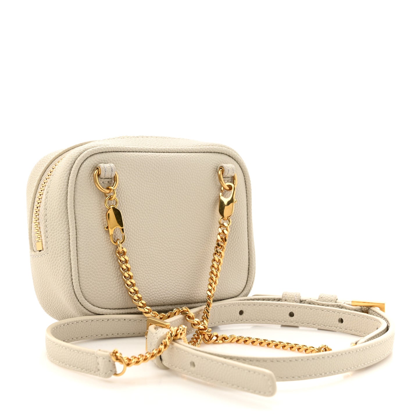 Grain De Poudre Matelasse Monogram Baby Lou Camera Bag Crema Soft