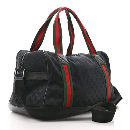 Gucci GG Monogram Web Duffle Bag  Black 2 of 11