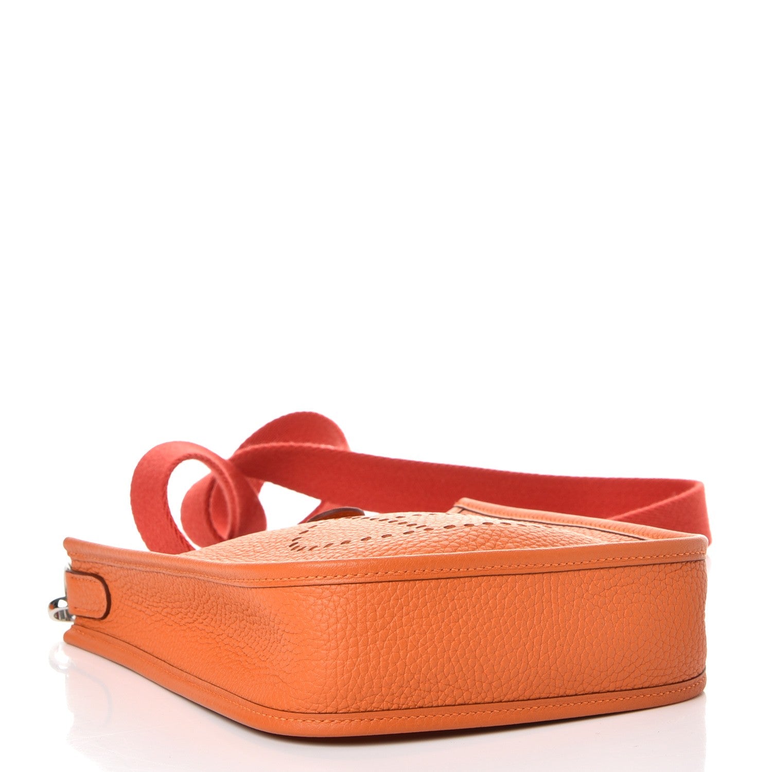 Hermes Taurillon Clemence Amazone Evelyne TPM Orange Rouge Pivoine 4 of 8