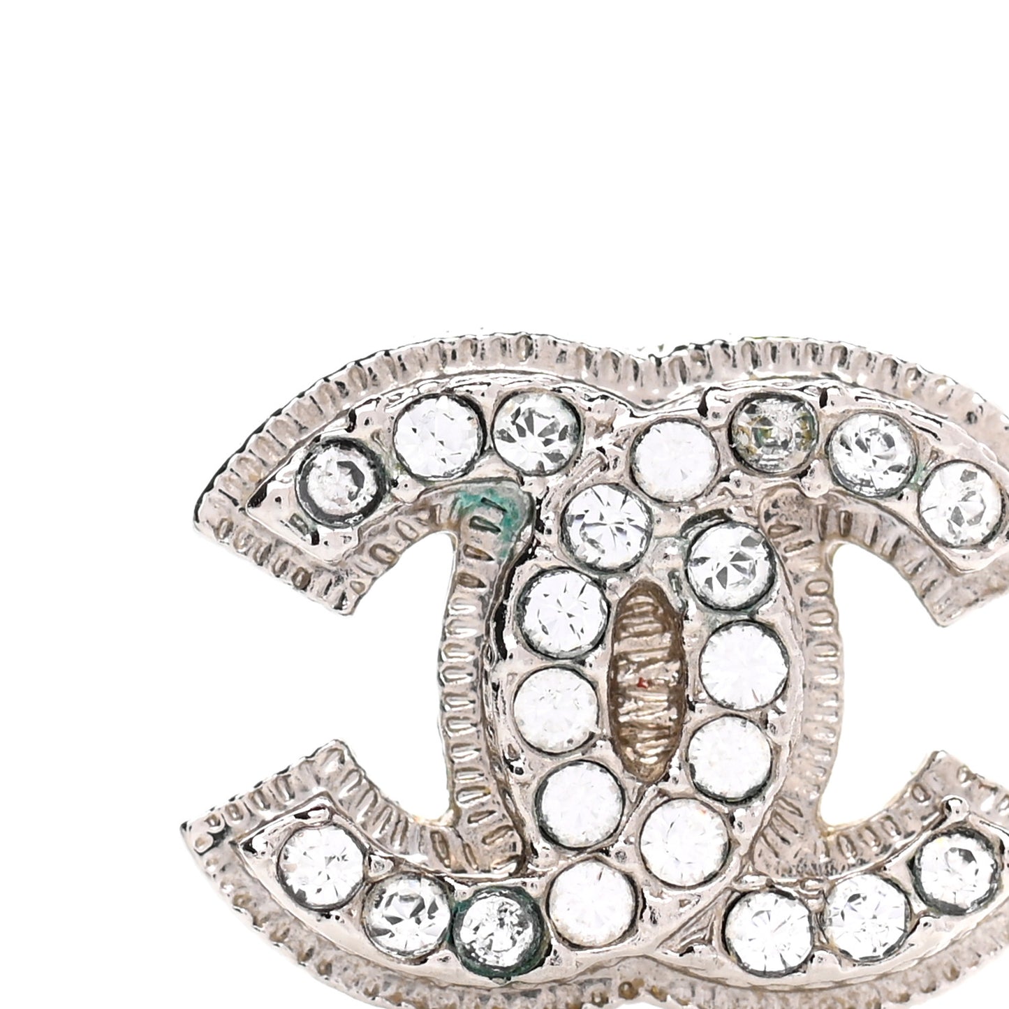Crystal CC Earrings Silver