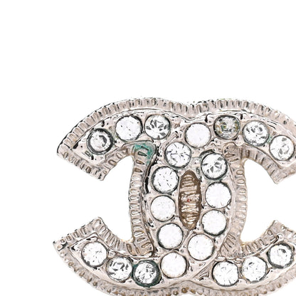 Chanel Crystal CC Earrings Silver 4 of 6