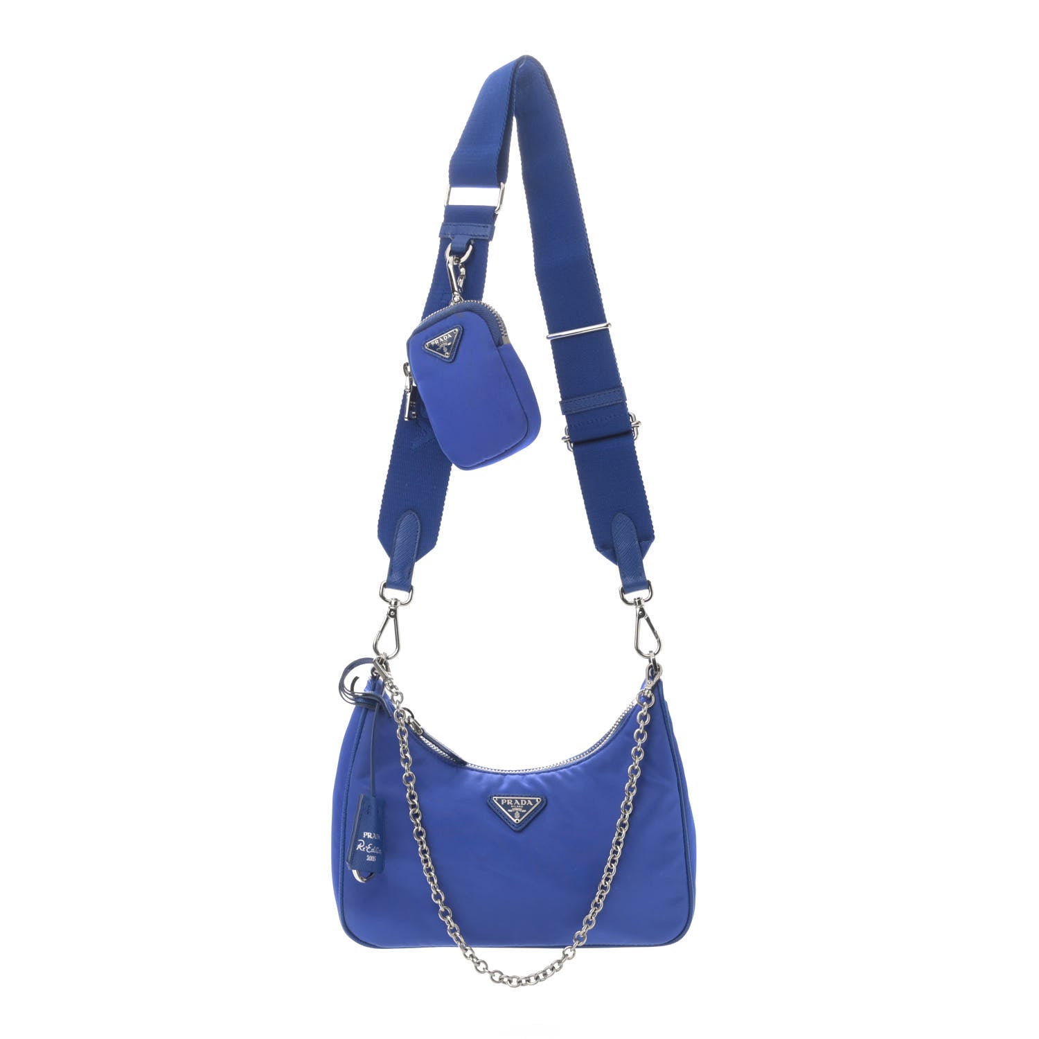 Prada Nylon Re-Edition 2005 Shoulder Bag Indaco 1 of 12