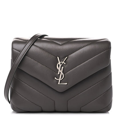 Saint Laurent Calfskin Y Quilted Monogram Toy Loulou Crossbody Bag Faggio 1 of 11