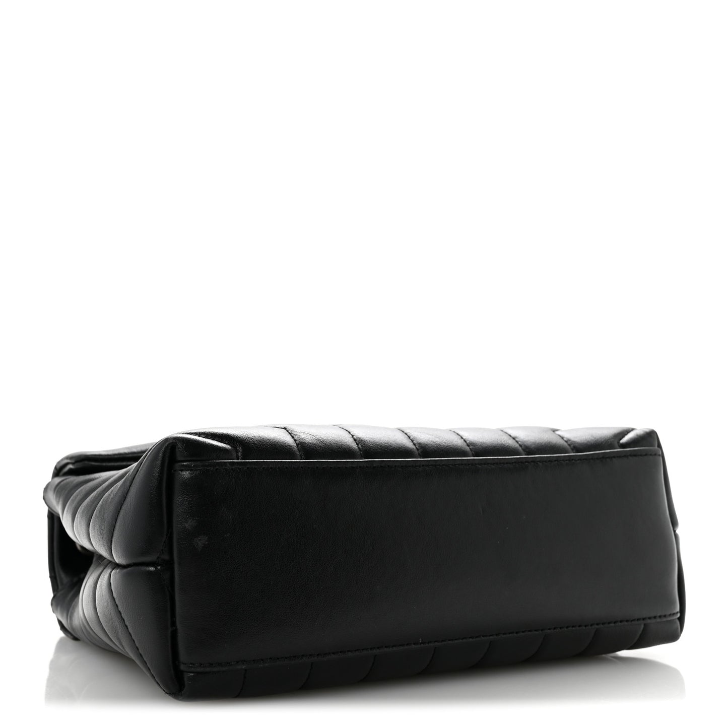 Calfskin Y Quilted Monogram Small Loulou Chain Satchel Black