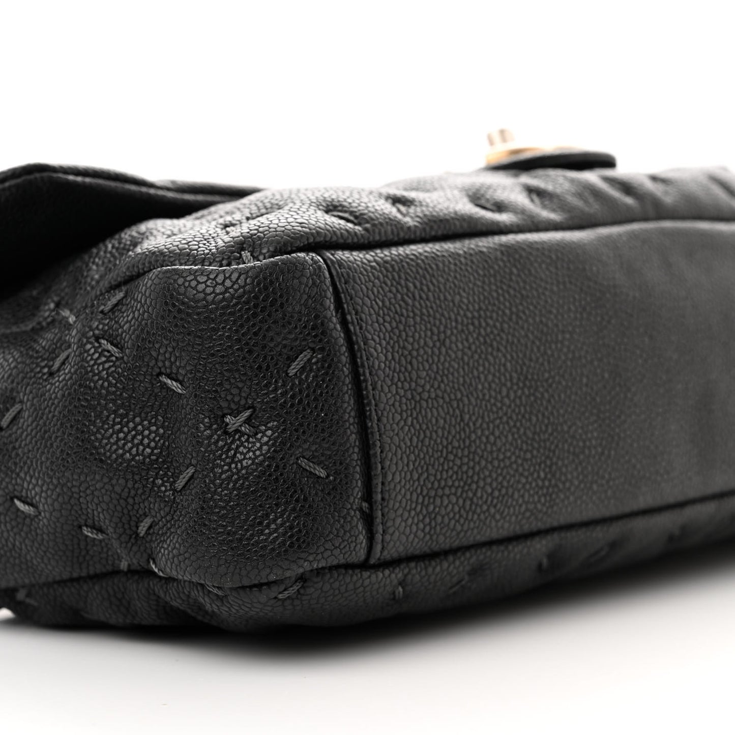 Caviar Wild Stitch Flap Black