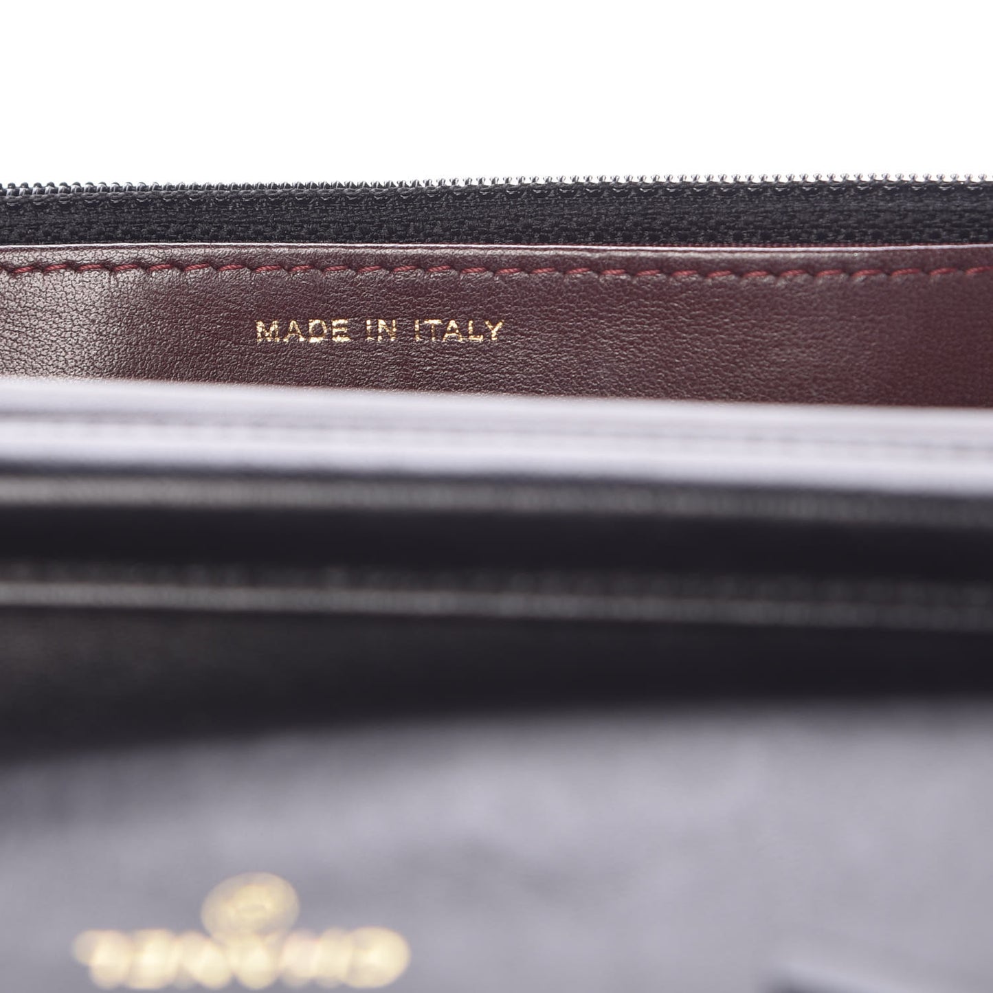 Lambskin Quilted Wallet On Chain WOC Black