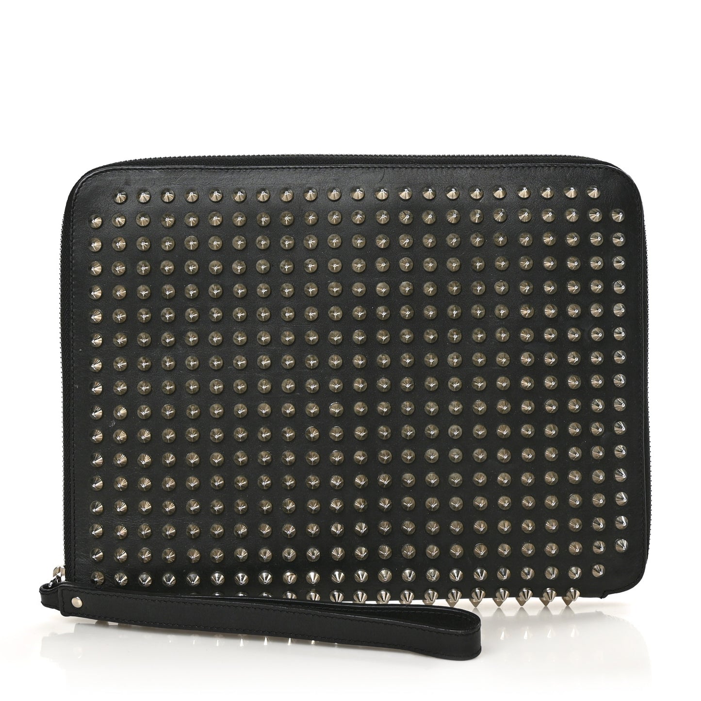 Calfskin Spiked Cris iPad Case Black