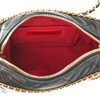 Chanel Lambskin Quilted Chain CC Mini Camera Case Black 5 of 11