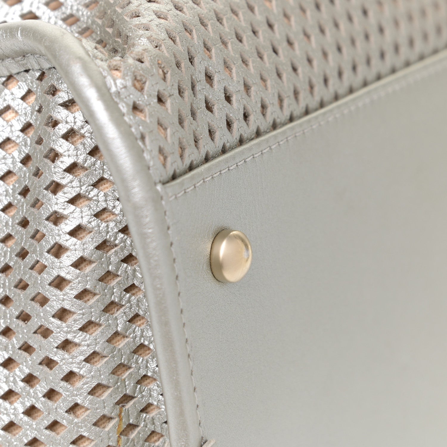 Chanel Metallic Calfskin Perforated Up In The Air Tote Silver 5 of 6