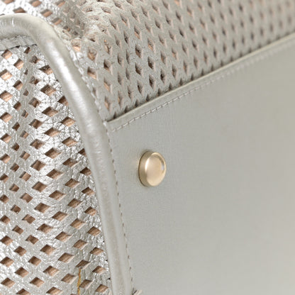Chanel Metallic Calfskin Perforated Up In The Air Tote Silver 5 of 6