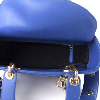 Christian Dior Lambskin Cannage Small My ABCDior Lady Dior Blue 4 of 10