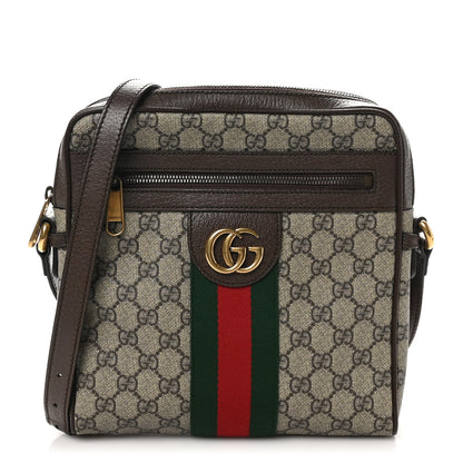 Gucci GG Supreme Monogram Web Small Ophidia Messenger Bag Brown 1 of 12
