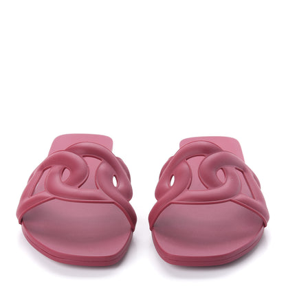 Hermes Rubber Aloha Sandals 36 Rose Baie 2 of 9