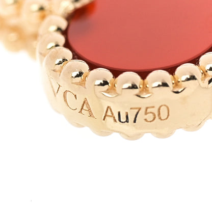Van Cleef & Arpels 18K Yellow Gold Carnelian 5 Motifs Vintage Alhambra Bracelet 4 of 6