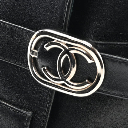 Chanel Calfskin Quilted Cap Toe Boots 41 Black Brown 10 of 10