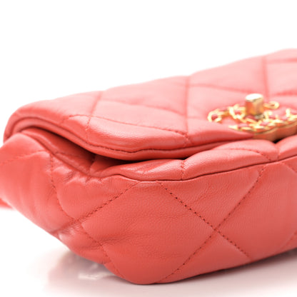 Chanel Goatskin Quilted Chanel 19 Waist Bag Red 9 of 10