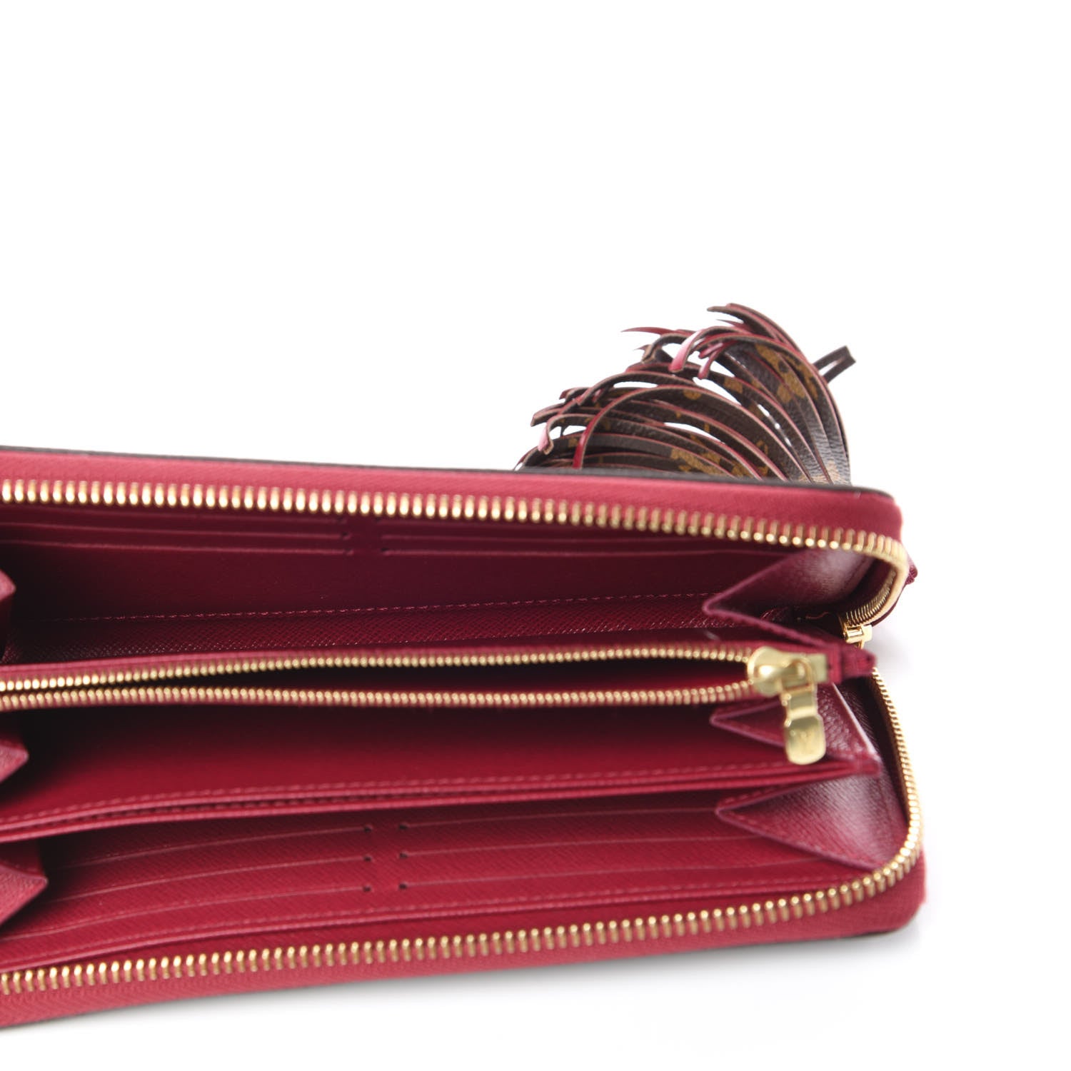 Louis Vuitton Monogram Pompon Zippy Wallet Fuchsia 5 of 9