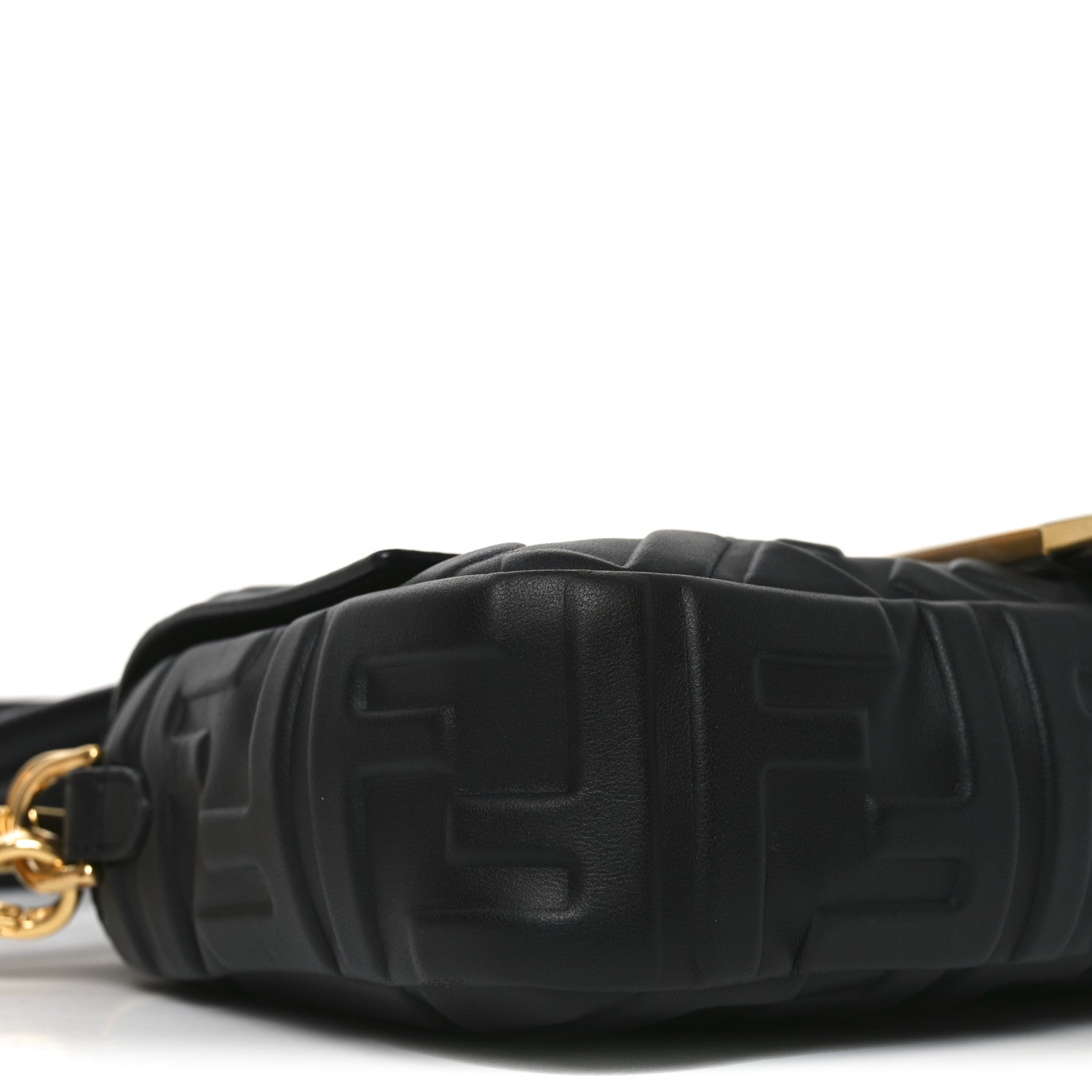 Fendi Nappa FF 1974 Embossed Baguette Black 9 of 10