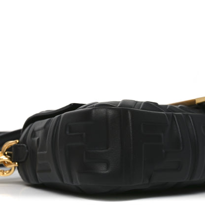 Fendi Nappa FF 1974 Embossed Baguette Black 9 of 10