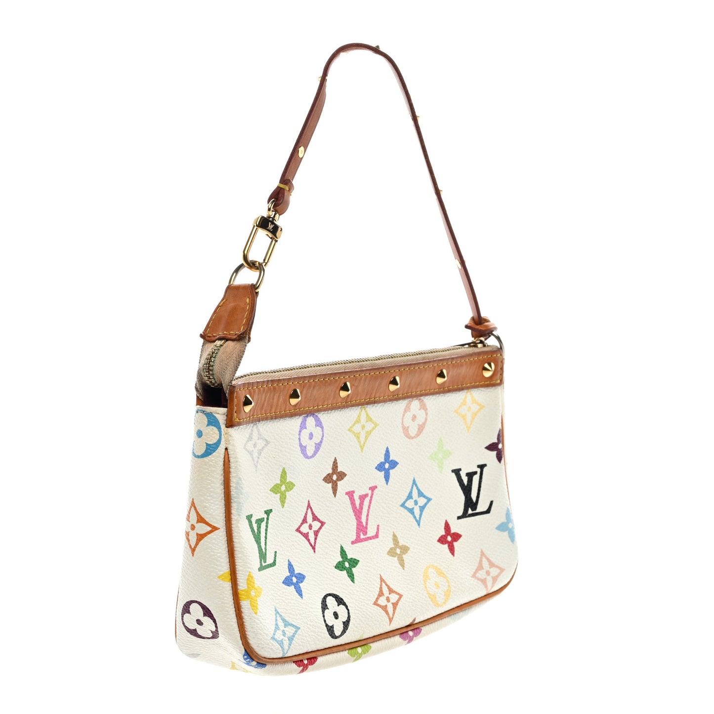 Monogram Multicolor Pochette Accessories White