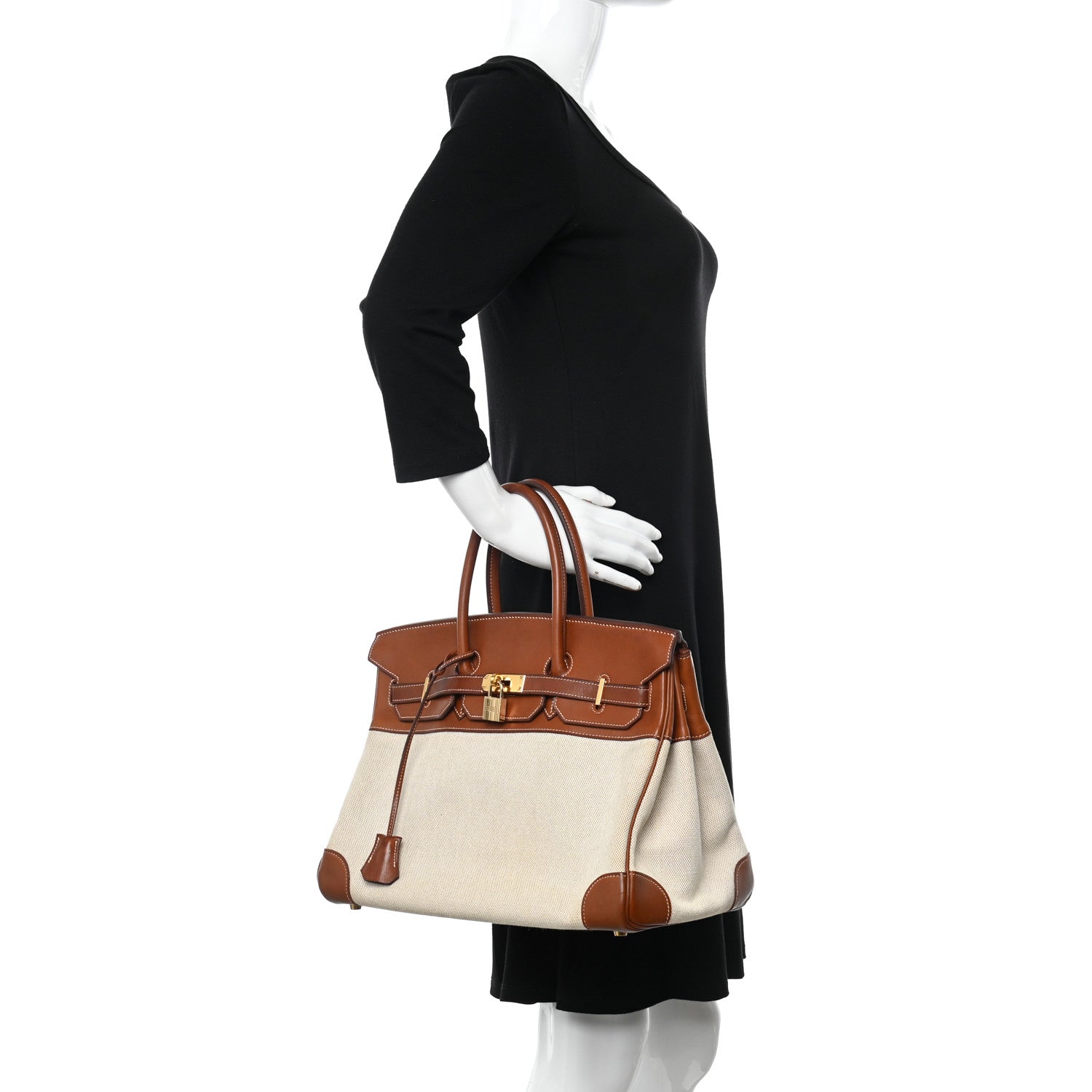Hermes Toile Barenia Birkin 35 Fauve 2 of 24