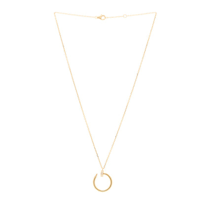 Cartier 18K Yellow Gold Diamond Juste Un Clou Pendant Necklace 3 of 5