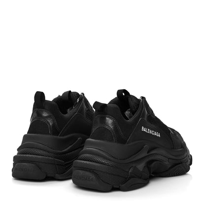 Balenciaga Fabric Mesh Womens Triple S Sneakers 40 Black 4 of 7
