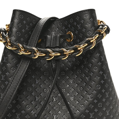 Louis Vuitton Calfskin Nanogram Embossed Neonoe BB Black 6 of 8