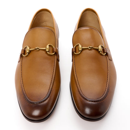 Gucci Betis Glamour Calfskin Horsebit Mens Jordaan Loafers 8.5 Cuir 2 of 10