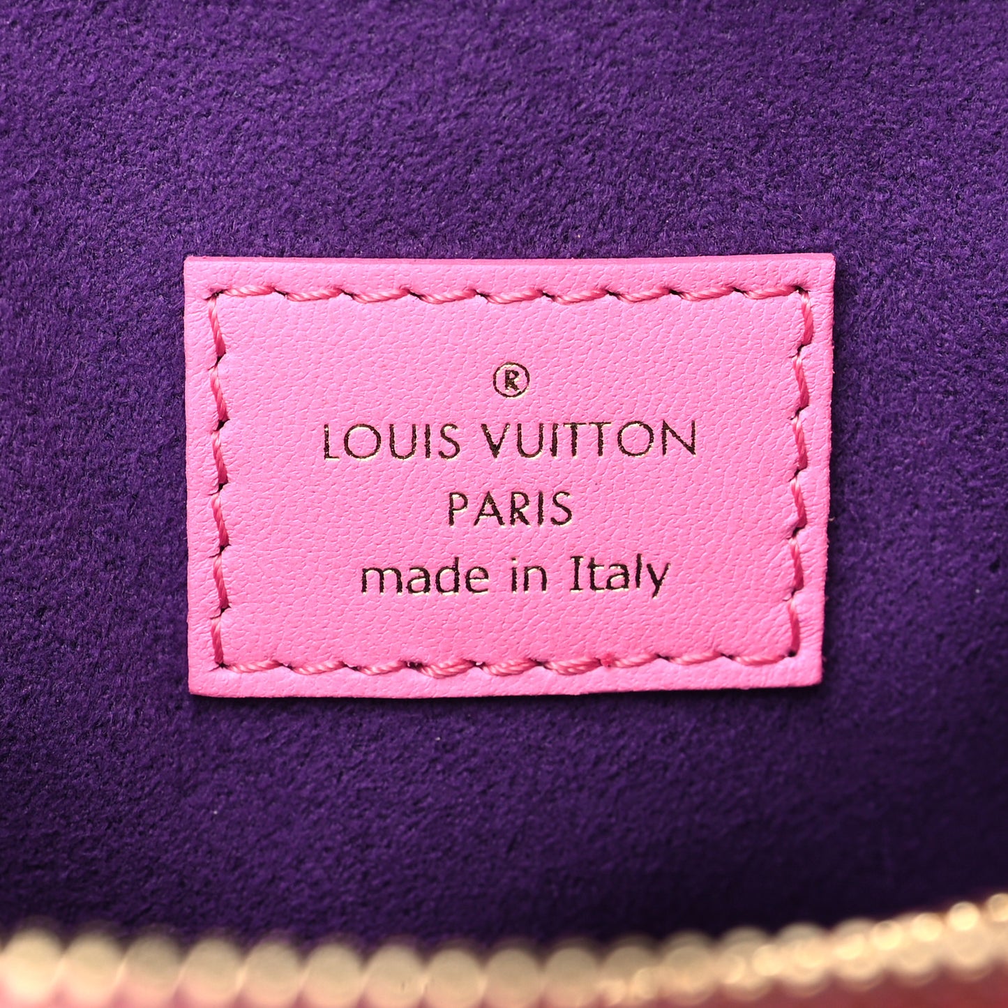 Lambskin Embossed Monogram Vuittamins Coussin PM Rose Violet
