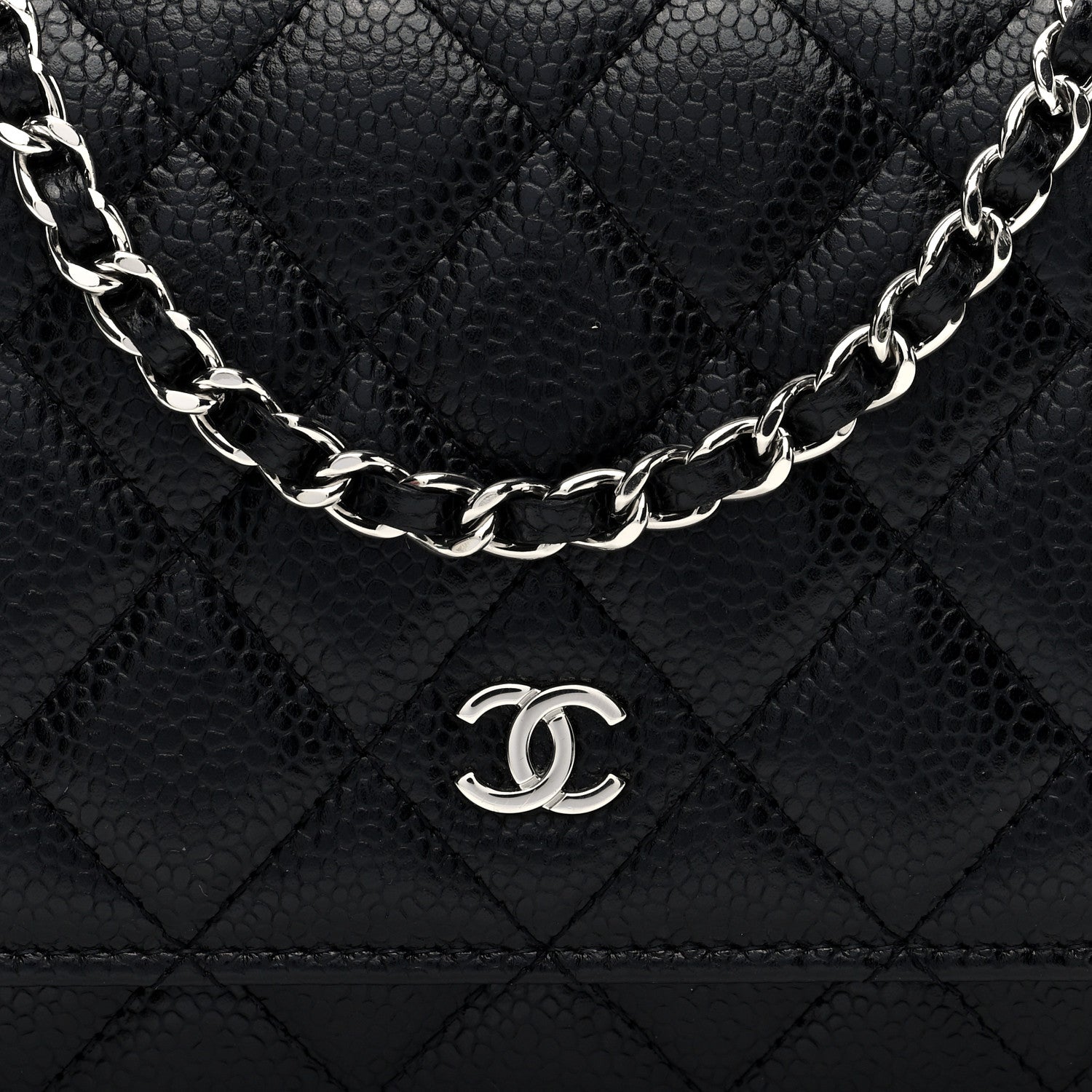 Chanel Caviar Quilted Wallet On Chain WOC Black 8 of 10
