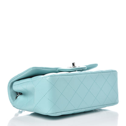 Chanel Lambskin Quilted Mini Rectangular Flap Light Blue 4 of 8