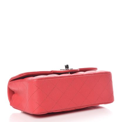 Chanel Caviar Quilted Mini Rectangular Flap Light Red 4 of 11