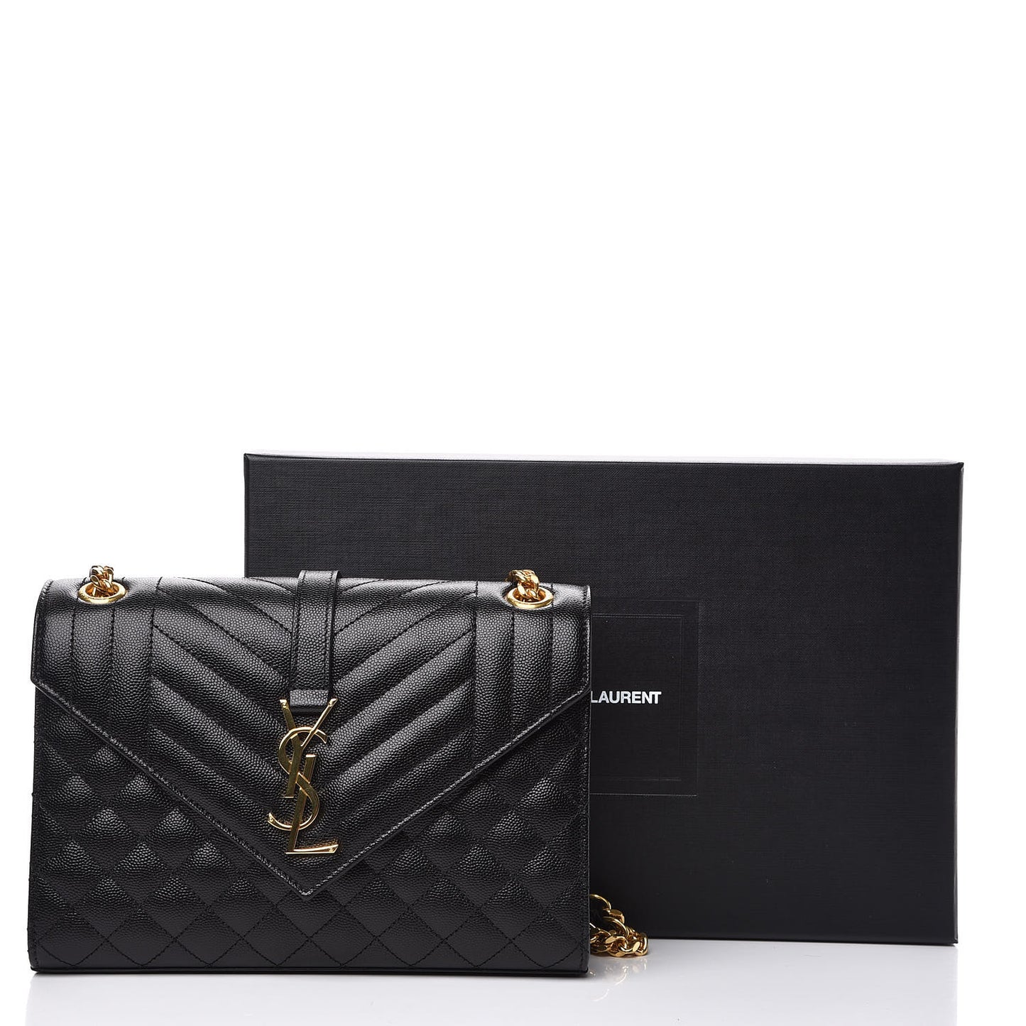 Grain De Poudre Textured Mixed Matelasse Triquilt Medium Monogram Satchel Black