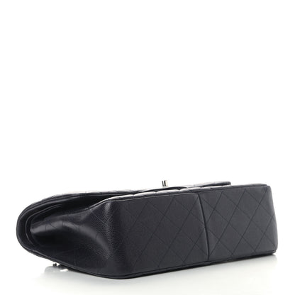 Chanel Caviar Quilted Jumbo Double Flap Navy Blue 3 of 15