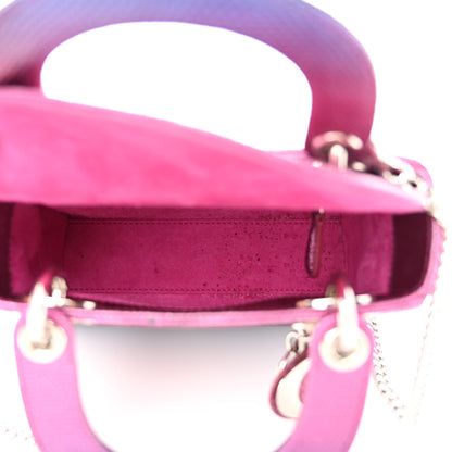 Christian Dior Lizard Gradient Mini Lady Dior Pink Blue 5 of 12